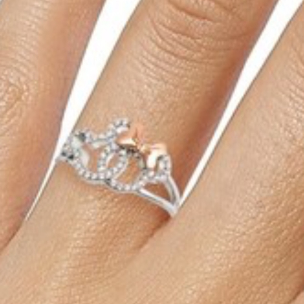 Diamonique's Disney Interlocked Minnie & MickeyRing, Sterling - Picture 4 of 11